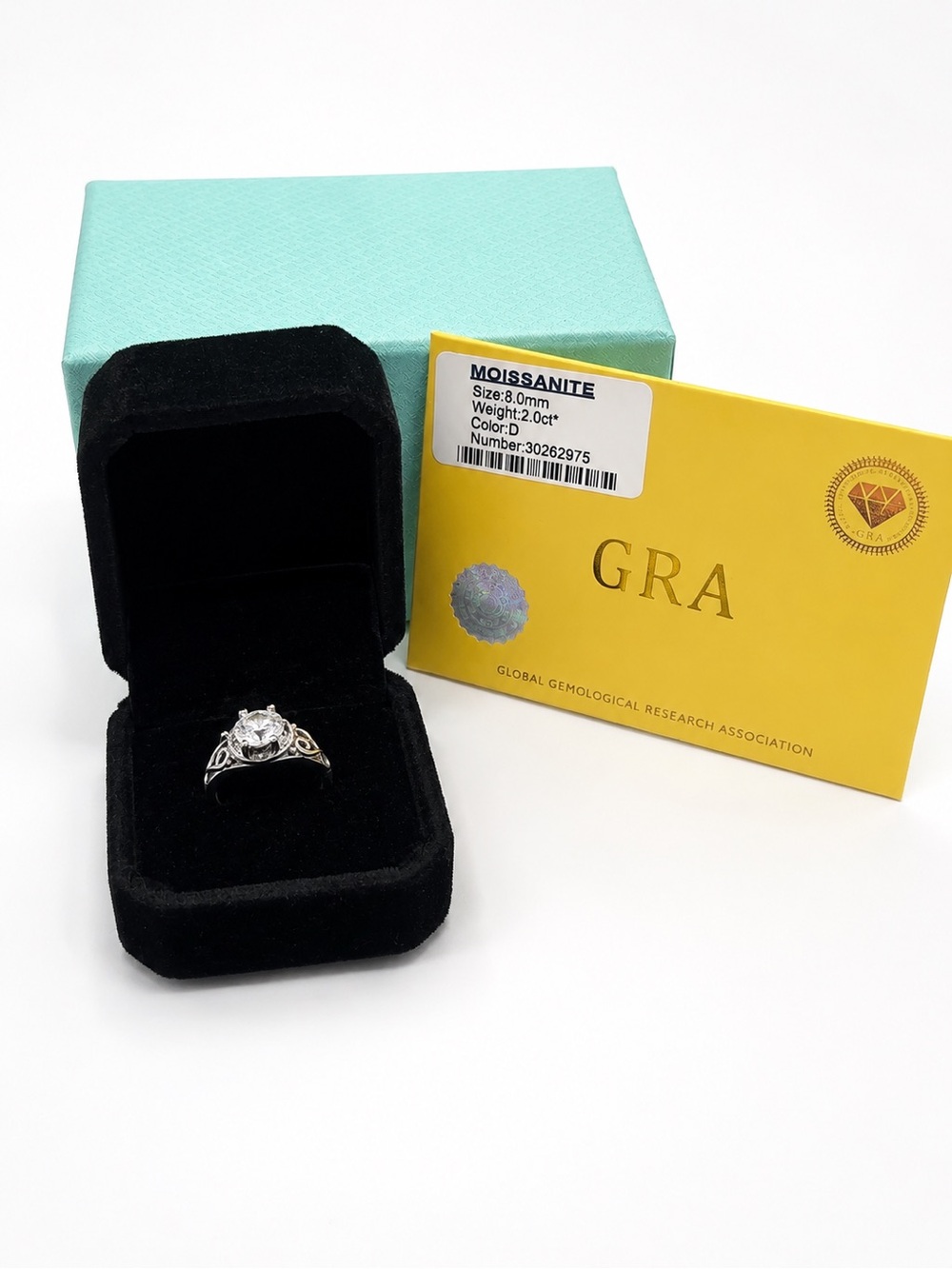 Zales 2.0 carat moissanite S925 sterling silver Solitaire Ring size 6 - Picture 3 of 6